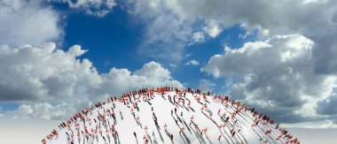 Kalabalığın 3 boyutlu görüntüsü