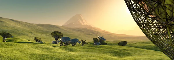 Illustration Radio Telescope — Stock Photo, Image