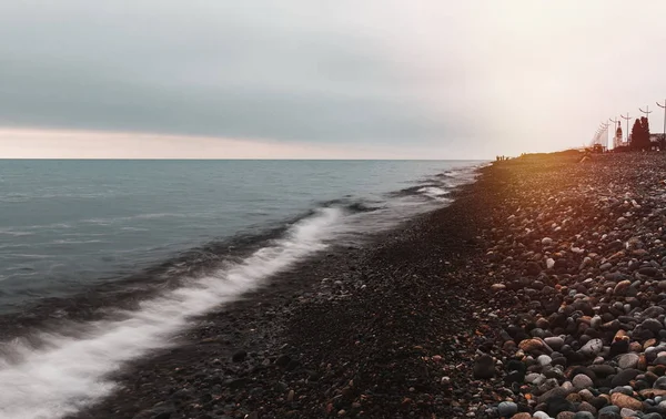 Prachtige Zee Avond Batoemi Georgië — Stockfoto