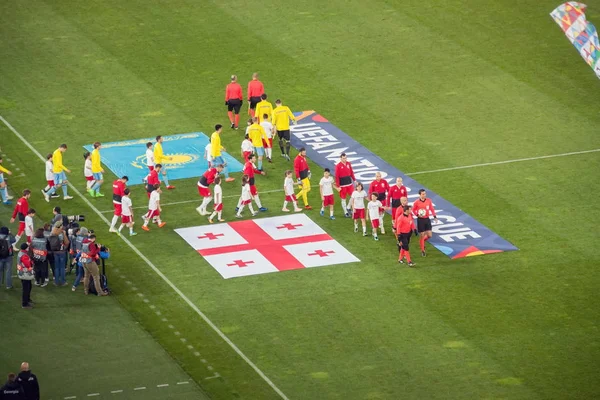 Tbilisi Georgia Novembre 2018 Partita Calcio Tra Georgia Kazakistan Tbilisi — Foto Stock