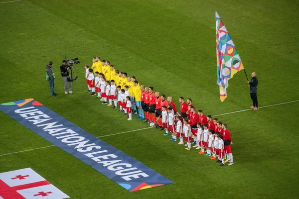 Tbilisi Georgia Novembre 2018 Partita Calcio Tra Georgia Kazakistan Tbilisi — Foto Stock