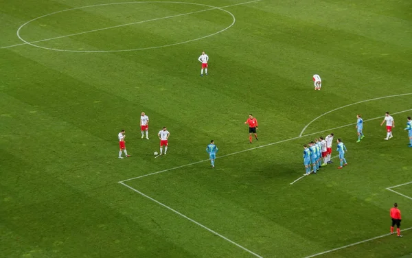 Tbilisi Georgia Novembro 2018 Jogo Futebol Entre Geórgia Cazaquistão Tbilisi — Fotografia de Stock