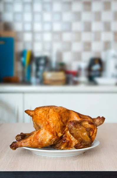 Gebraden Kip Plaat Keuken — Stockfoto