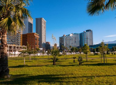 Batum, Gürcistan Batum, Georgia - 12 Ocak 2019: Modern mimari