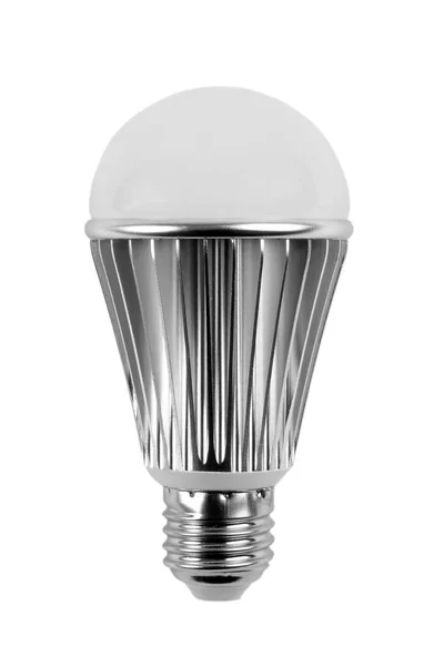 Lampada a luce economica isolata su bianco — Foto Stock