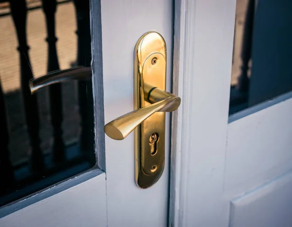 Vintage door handle closeup — Stock Photo, Image