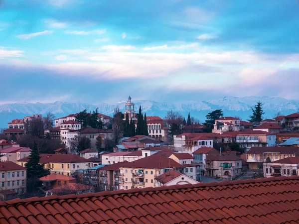 Vista na cidade de Signaghi. Geórgia — Fotografia de Stock