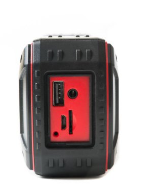 Taşınabilir ses hoparlörü beyaz