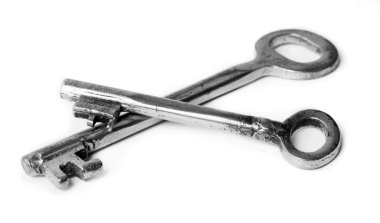 Beyaz eski demir tuşları