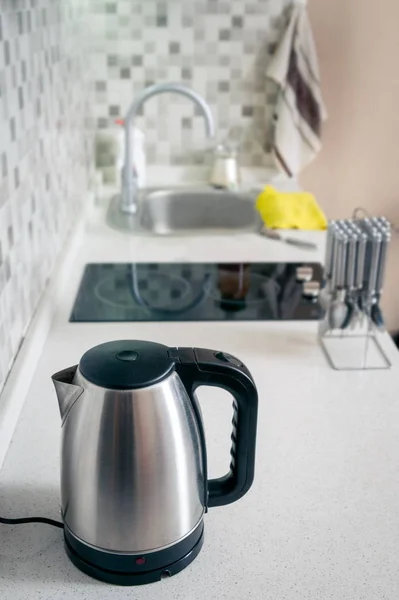 Kettle closeup in the kitchen — Stock Photo, Image