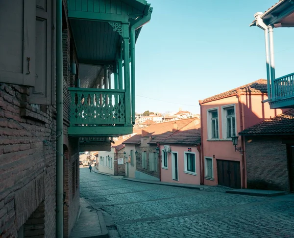 Sighnaghi, Kakheti, Geórgia - 4 de março de 2019: Famoso resort Signaghi na Geórgia, Cidade do amor — Fotografia de Stock