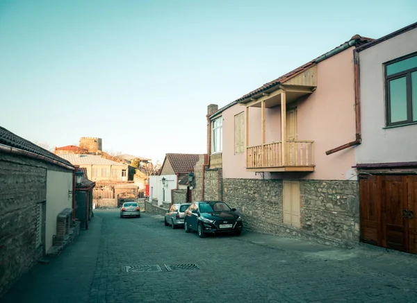 Sighnaghi, Kakheti, Geórgia - 4 de março de 2019: Famoso resort Signaghi na Geórgia, Cidade do amor — Fotografia de Stock