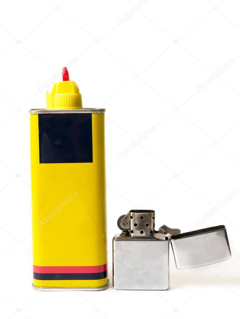 Old lighter with the fuel refill