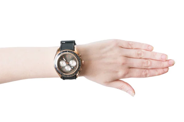 Female hand with the wrist watch — Stock Photo, Image