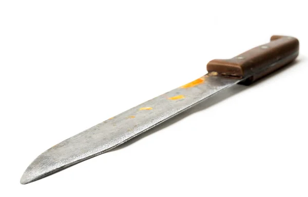 Kitchen knife isolated on the white — Stock Photo, Image