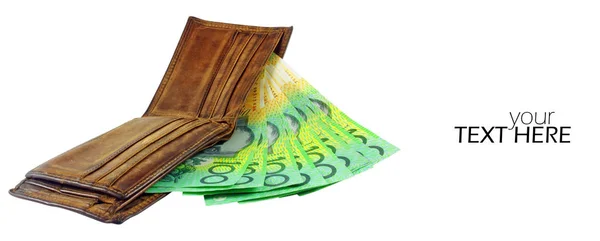 Dinheiro australiano close-up com o espaço de cópia — Fotografia de Stock