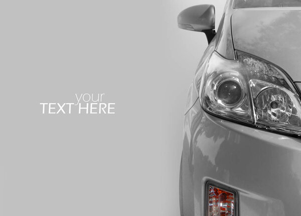 Details of the car with the copy space