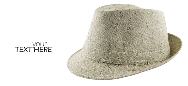 Cappello grigio con lo spazio di copia — Foto Stock