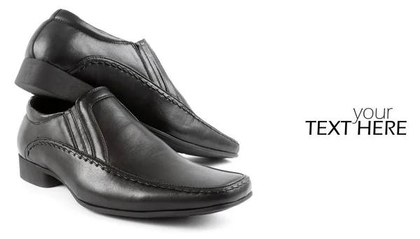 Manliga skor med kopian utrymme — Stockfoto