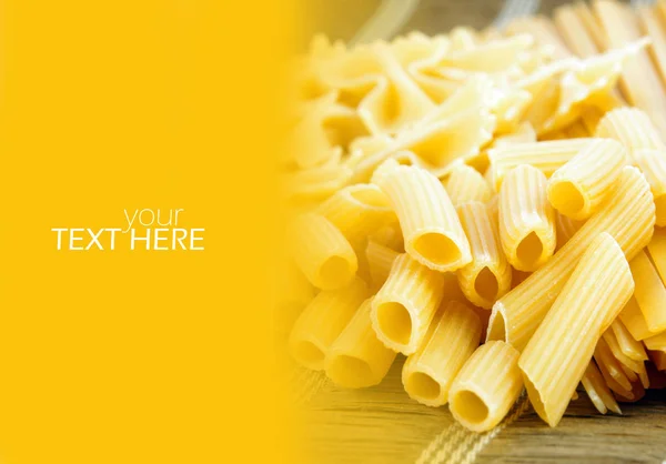 Pasta closeup with the copy space — Stock Photo, Image