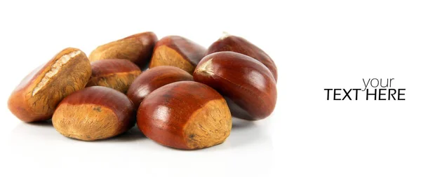 Chestnuts with the copy space — Stock Photo, Image