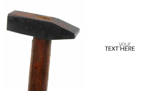Old hammer with the copy space — Stock Photo, Image