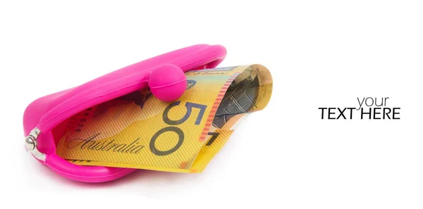 Australian money closeup with the copy space — Stock Photo, Image