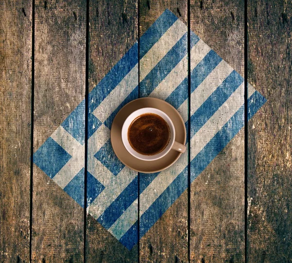 Xícara de café com a bandeira — Fotografia de Stock