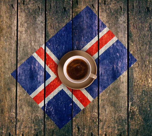 Tasse Kaffee mit der Fahne — Stockfoto