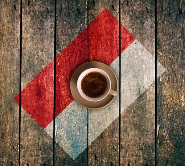 Taza de café con la bandera — Foto de Stock