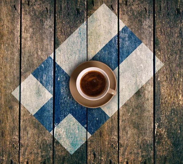 Cup of coffee with the flag — Stock Photo, Image