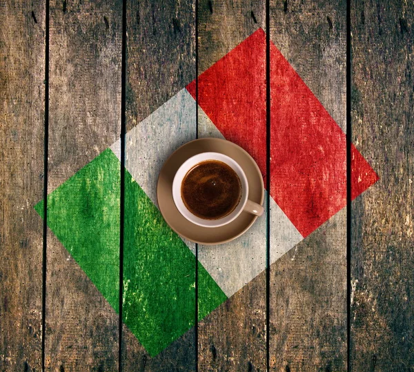 Tasse de café avec le drapeau — Photo