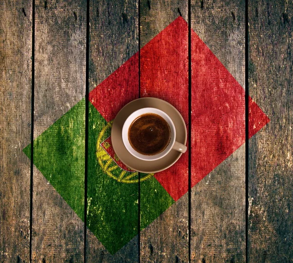 Чашка кофе с флагом — стоковое фото