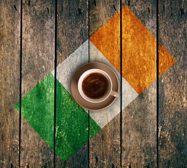 Cup of coffee with the flag — Stock Photo, Image