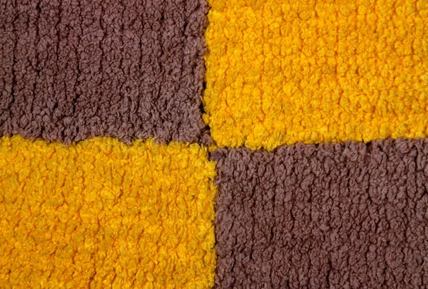 Tissu Jaune Brun Texture Gros Plan — Photo