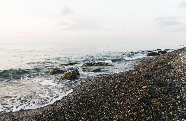 Puesta Sol Mar Batumi Georgia — Foto de Stock