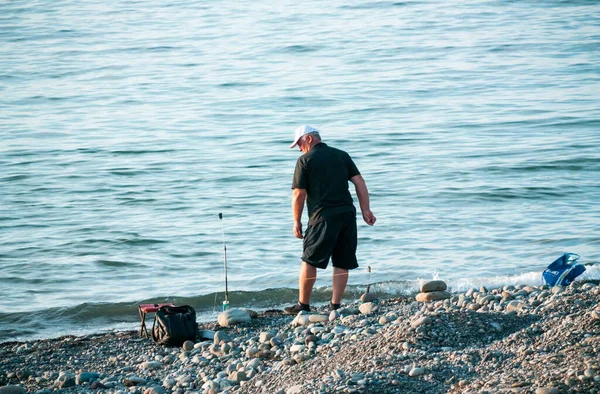 バトゥミ ジョージア州 2020年9月26日 バトゥミの黒海沿岸の漁師 — ストック写真