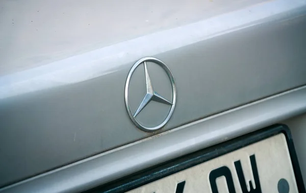 Batumi Georgia Octubre 2020 Mercedes Benz Logo Primer Plano Coche —  Fotos de Stock