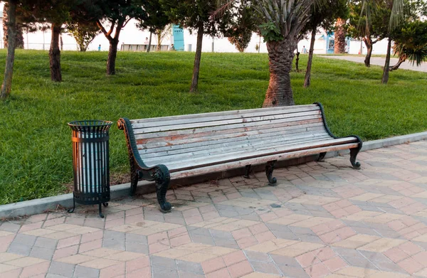 Bench Het Park Batumi Georgië — Stockfoto