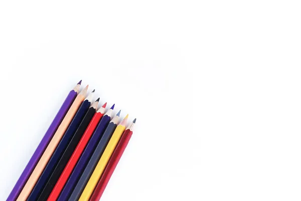 Pencil.isolated χρώμα στο λευκό background.photo με αντίγραφο χώρου — Φωτογραφία Αρχείου