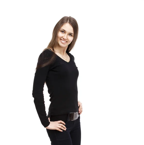 Smiling business woman. Isolated over white background Stock Picture