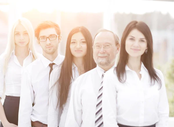 Close up.business team standing in a row. — Stock Photo, Image