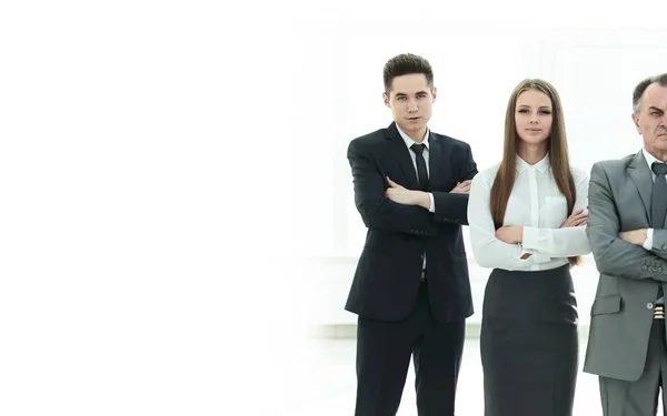 Up.portrait van vertrouwen in zakelijke team sluiten — Stockfoto