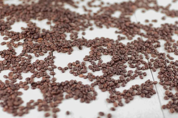 Close up.coffee grains sur fond blanc — Photo