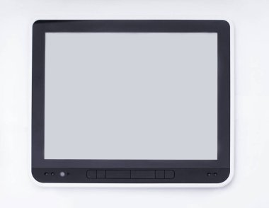 izole kırpma yolu ile beyaz üzerine siyah tablet pc