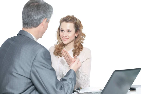 Empresários estão discutindo o plano de trabalho . — Fotografia de Stock