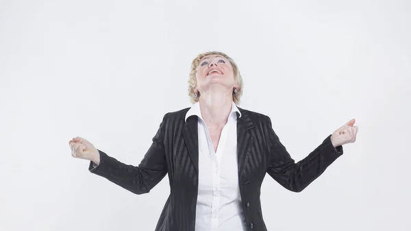 Retrato de uma mulher de negócios muito feliz — Fotografia de Stock