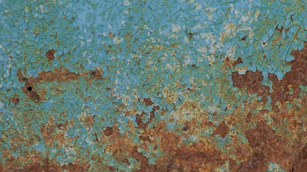 Peinture Peeling sur mur texture sans couture. Modèle de bleu rustique g — Photo