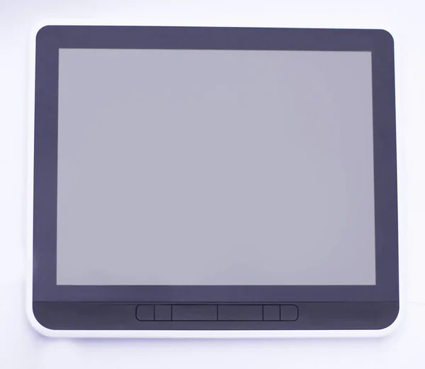 Black tablet pc isolated on white with clipping path — Stock Photo, Image