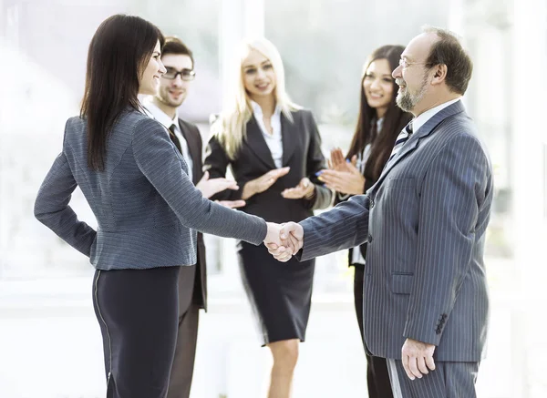 Handshake of business partners after signing the contract Royalty Free Stock Photos